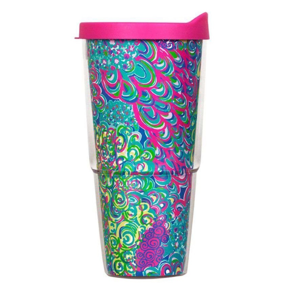 Insulated Tumbler with Lid in Lilly's Lagoon by Lilly Pulitzer 24oz Cup